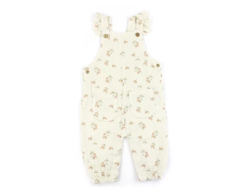Lil Atelier turtledove strawberry loose overalls